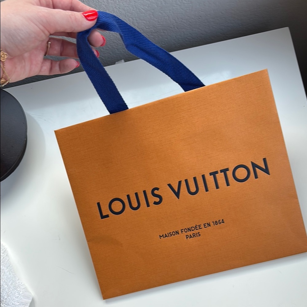 Louis Vuitton Tan and Blue Bag